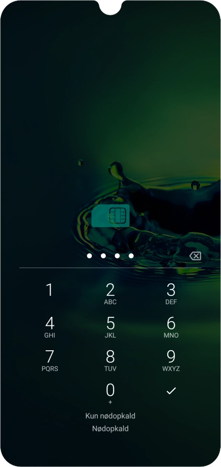 If you're asked to key in your PIN, do so and press the confirm icon. The default PIN is 1111.