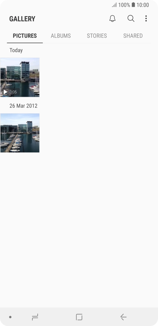 Press ALBUMS and go to the required folder.
