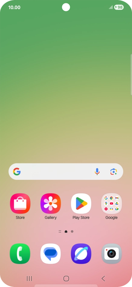 When the battery charging icon is displayed, charging is in progress.