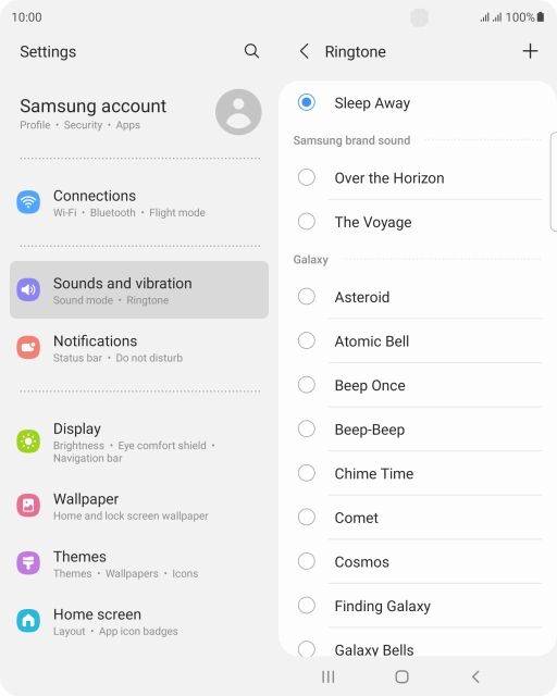 Press the Home key to return to the home screen.