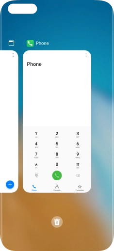 To end one running application, slide your finger upwards on the required application.