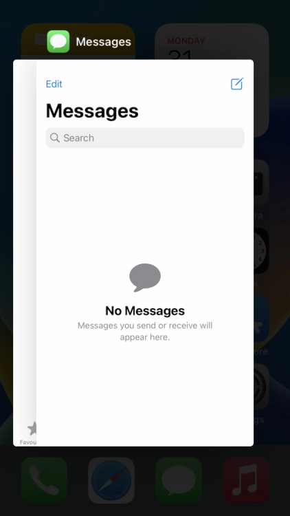 Slide upwards on the required application to end it.