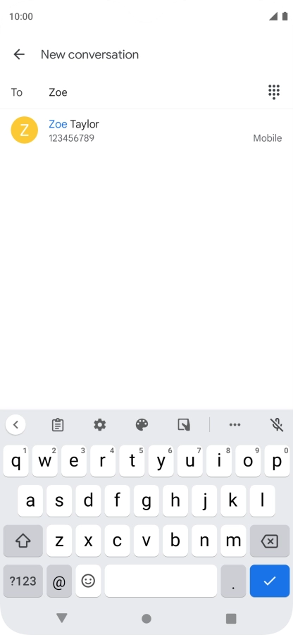 Press the required contact.