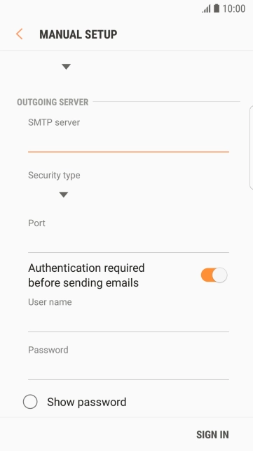 Press the drop down list below 