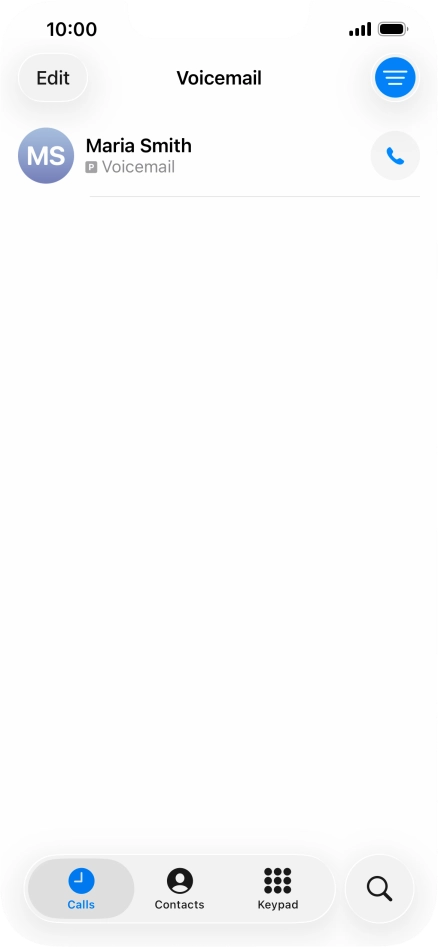 Press the required message.