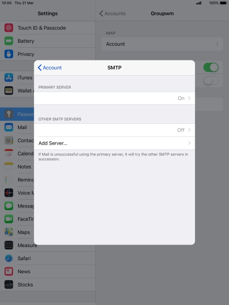 Press the field below 