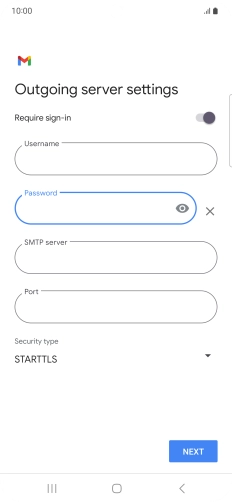 Press the field below 