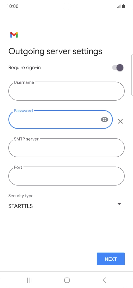 Press the field below 