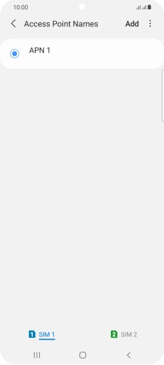 Press the required SIM.