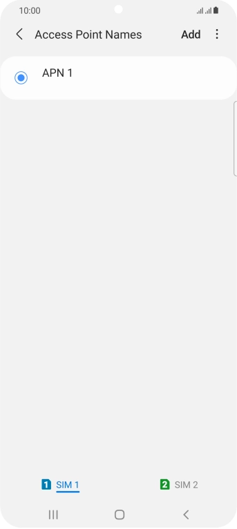 Press the required SIM.