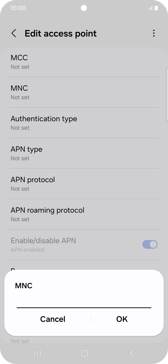 Key in 33 and press OK.
