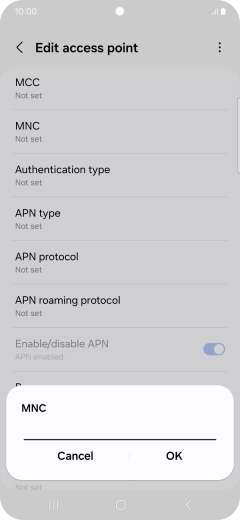 Key in 33 and press OK.