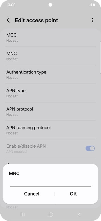 Key in 33 and press OK.