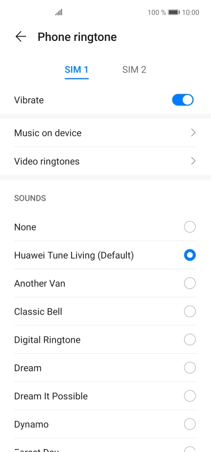 Press Music on device.