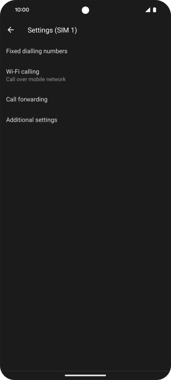 Press Call forwarding.