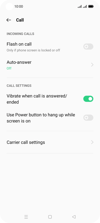 Press Carrier call settings.