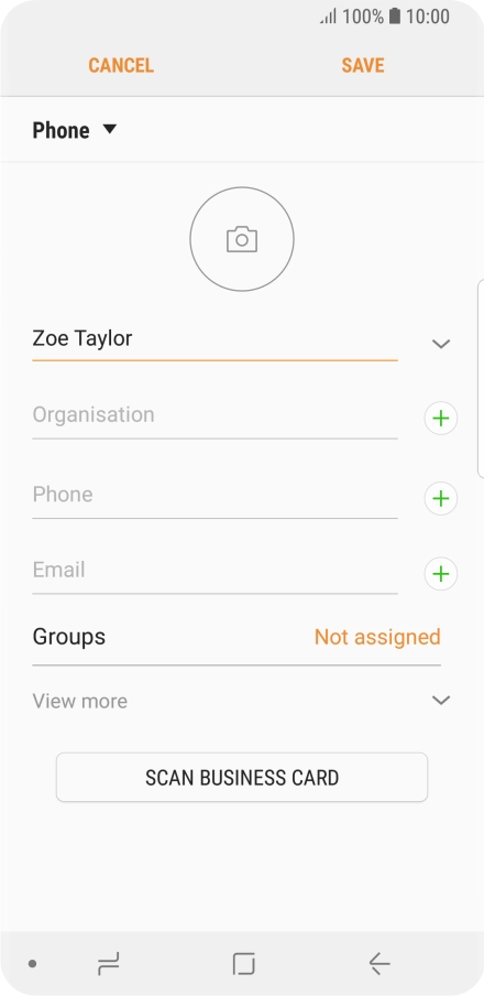 Press the field below 