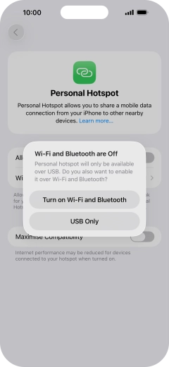 If Wi-Fi is turned off, press Turn on Wi-Fi and Bluetooth.