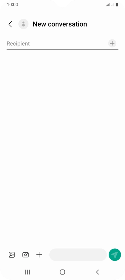Press the search field and key in the first letters of the recipient's name.