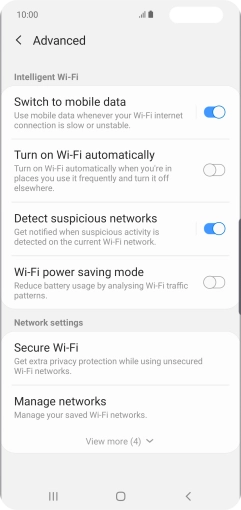 Press the indicator next to 