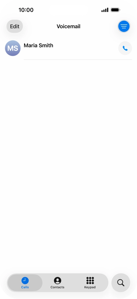 Press the required message.