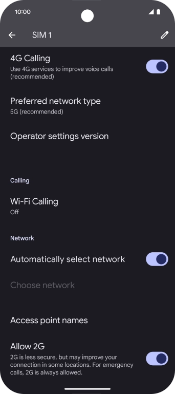 Press Wi-Fi Calling.