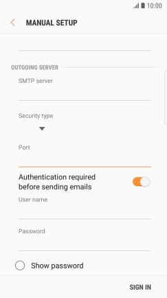 Press the field below 