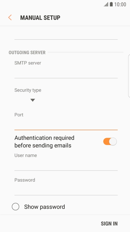 Press the field below 