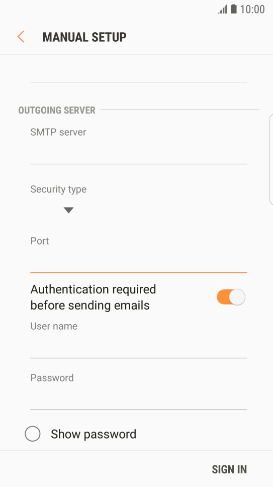 Press the field below 
