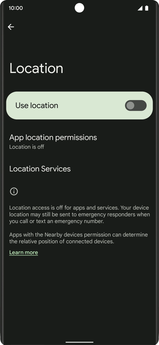 Press the indicator next to 