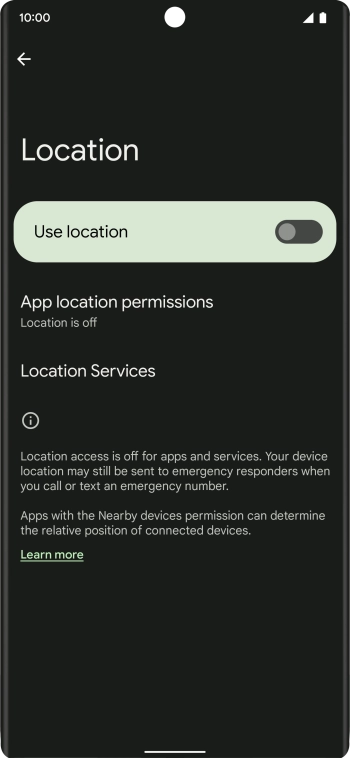 Press the indicator next to 