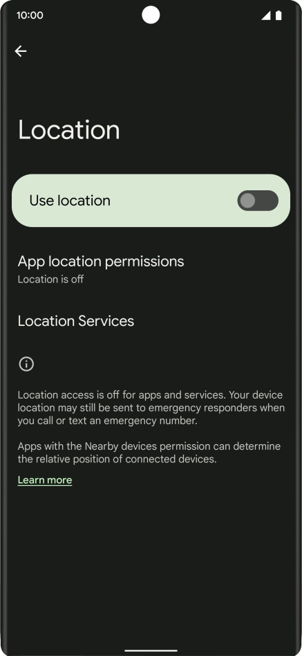 Press the indicator next to 