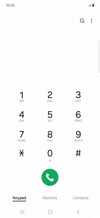 Press the menu icon.