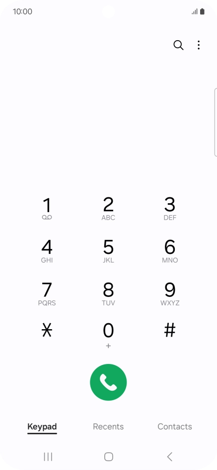 Press the menu icon.