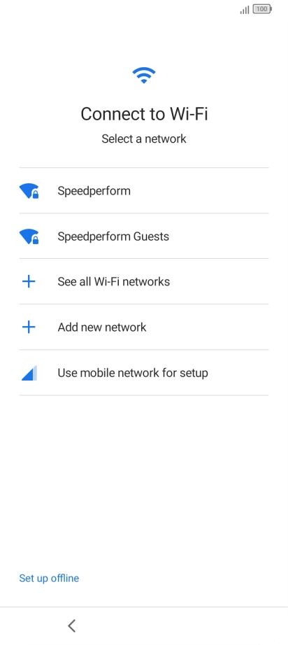 Press the required Wi-Fi network.