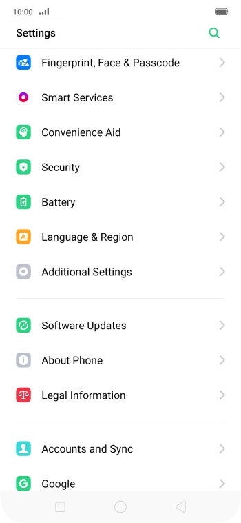 Press Fingerprint, Face & Passcode.
