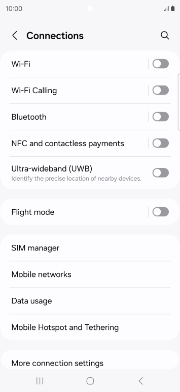 Press Mobile networks.