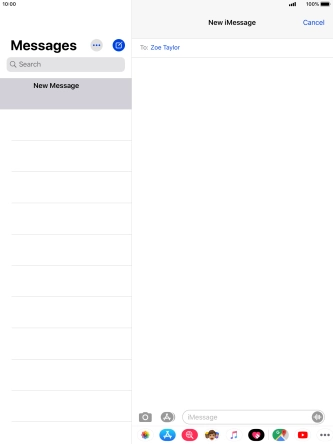Press the text input field and key in the required text.