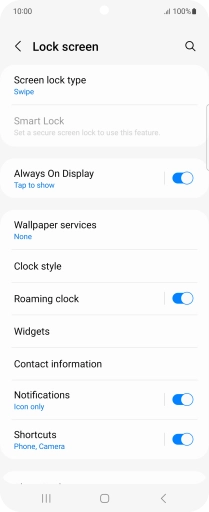 Press Screen lock type.