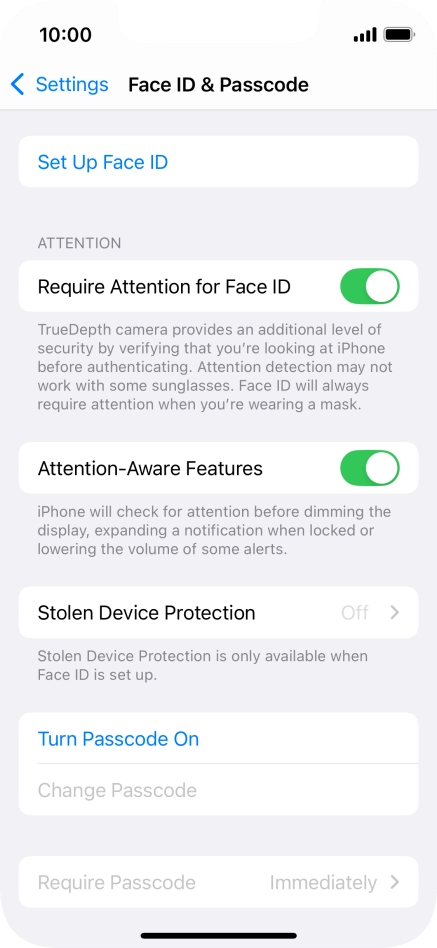 Press Set Up Face ID.