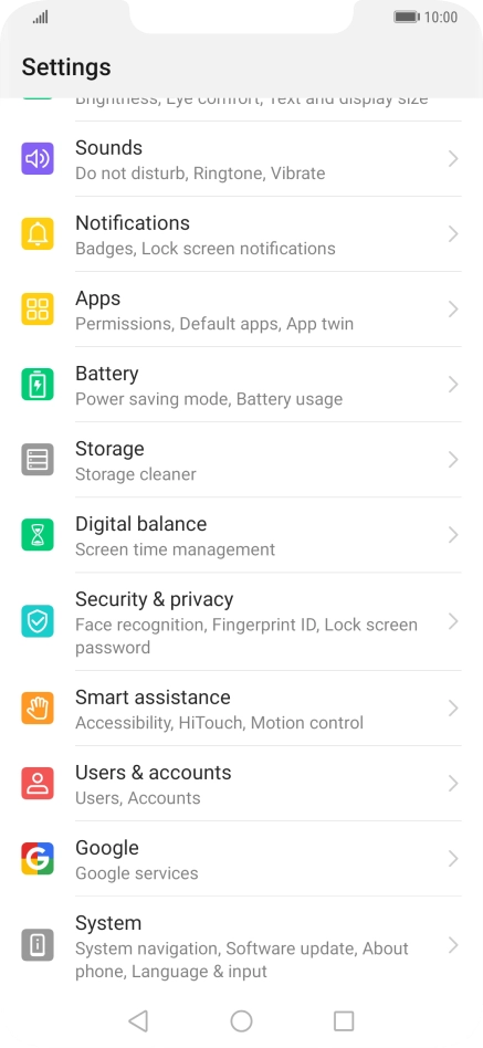 Press Users & accounts.