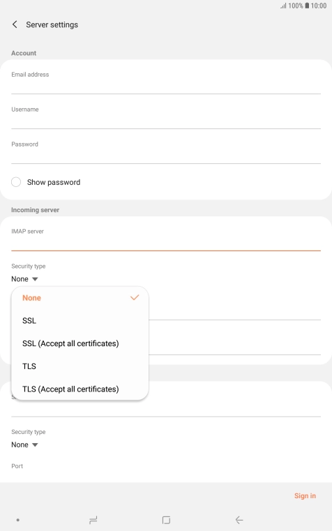 Press None to turn off the function.