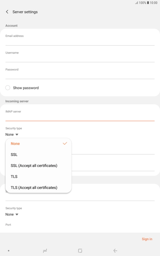 Press None to turn off the function.