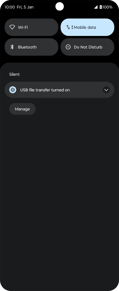 Press the drop down list.