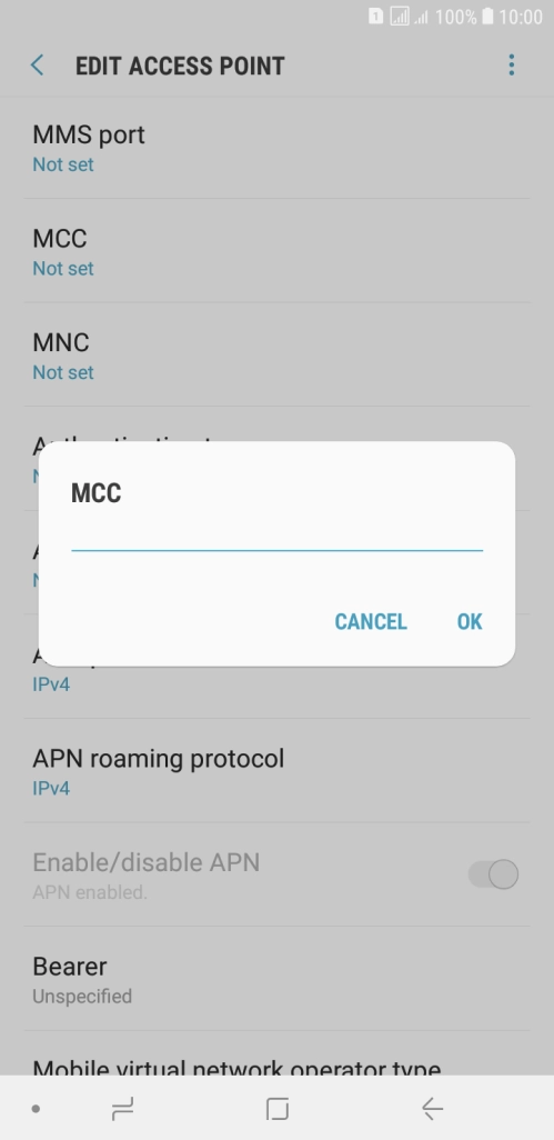 Key in 234 and press OK.