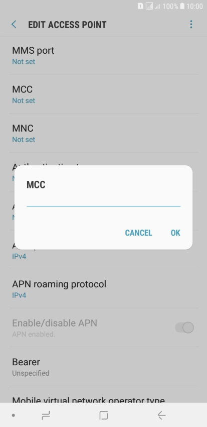 Key in 234 and press OK.