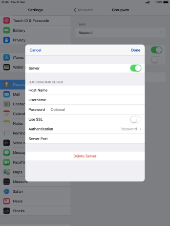 Press Authentication.