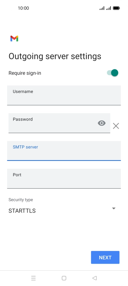 Press the field below 