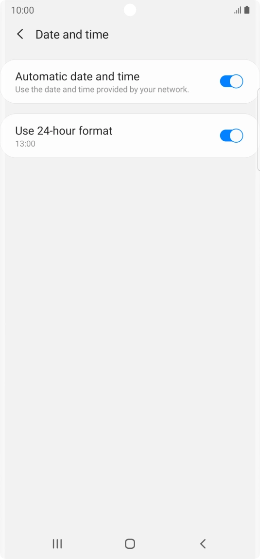 Press the Home key to return to the home screen.