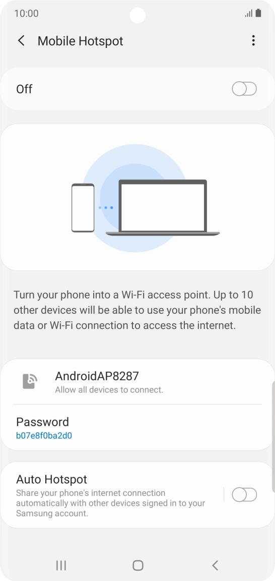 Press the menu icon.
